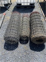 3 Rolls of Red Top American Wire Fence
