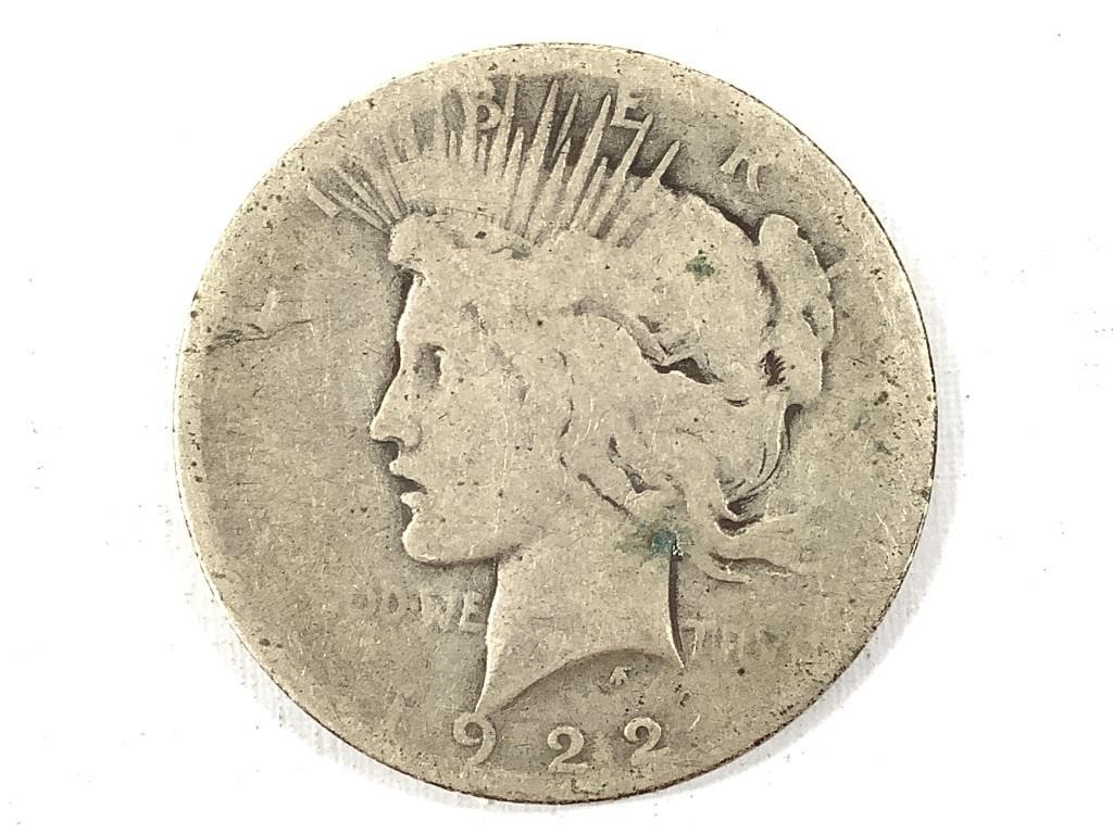 1922-S Silver Peace Dollar, US Coin