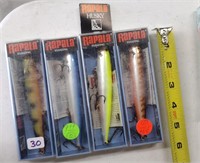 4 Rapala Fishing Lures #18- new in pkgs.