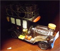 Whiskey Car Decanter with Shot Glasses