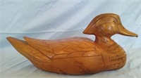 Large Vintage Wooden hand carved duck #2