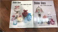 2 Fenton glass collector books,  the 80s decade