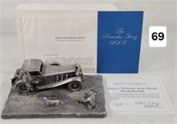 Franklin Mint Mercedes-Benz SSK Pewter Sculpture