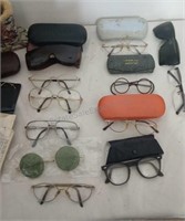 Vintage Assorted Eye Glasses and Cases