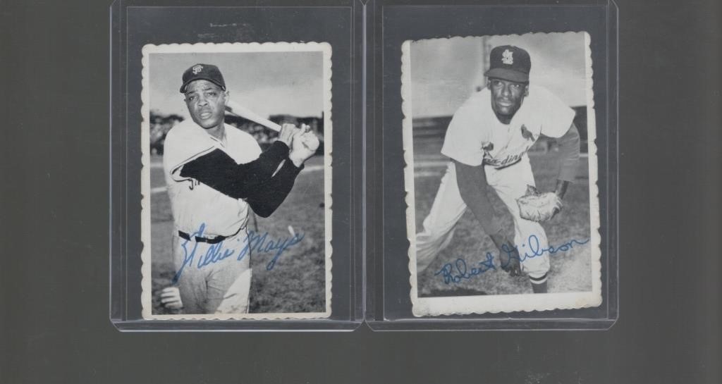 Willie Mays & Bob Gibson Deckle Edge