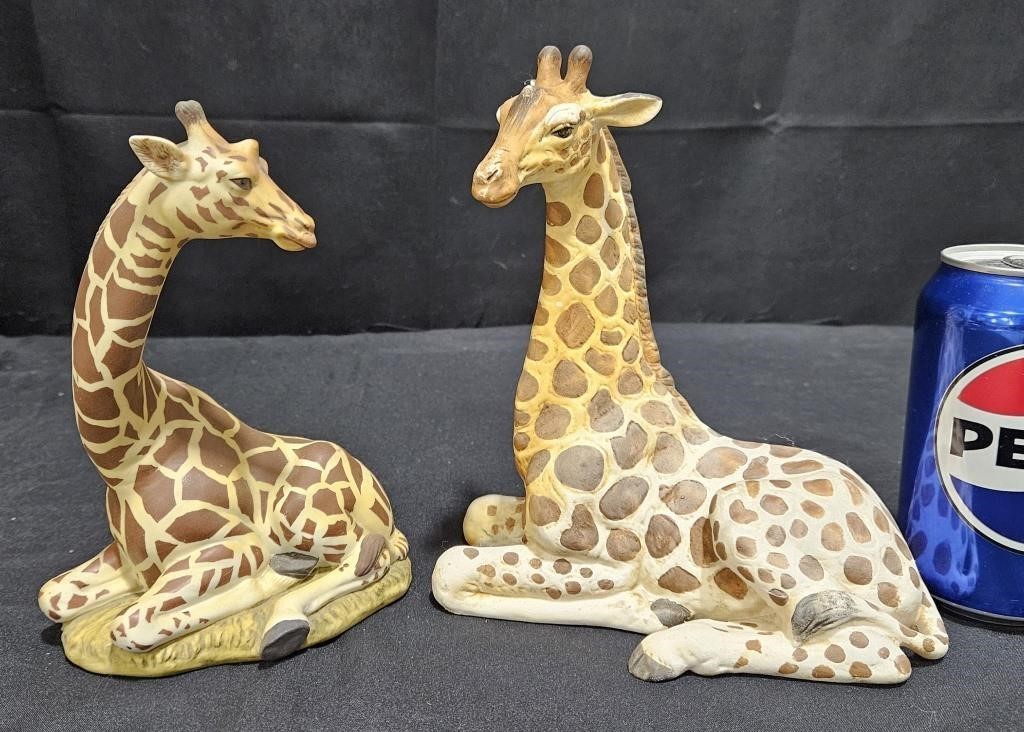 Pair Andrea by Sadek Ceramic Giraffes From Japan