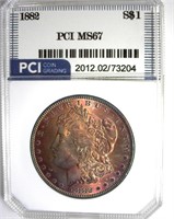 1882 Morgan MS67 LISTS $20000 RARE GRADE