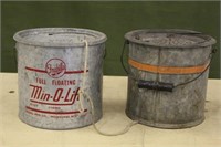 (2) Vintage Minnow Buckets