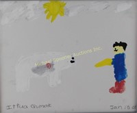 ITTUA QUMAK - CHILDS ACRYLIC ON CANVAS