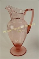 PINK CRYSTAL PITCHER IN THE GRECIAN STYLE