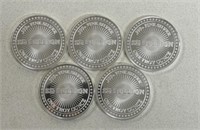 (5) 1oz SILVER SD BULLION COINS