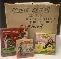 Box of Vintage Movie Reals and more
