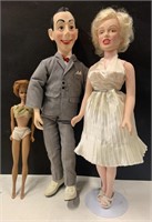 Lot of Marilyn Monroe, Pee Wee Herman and Barbie