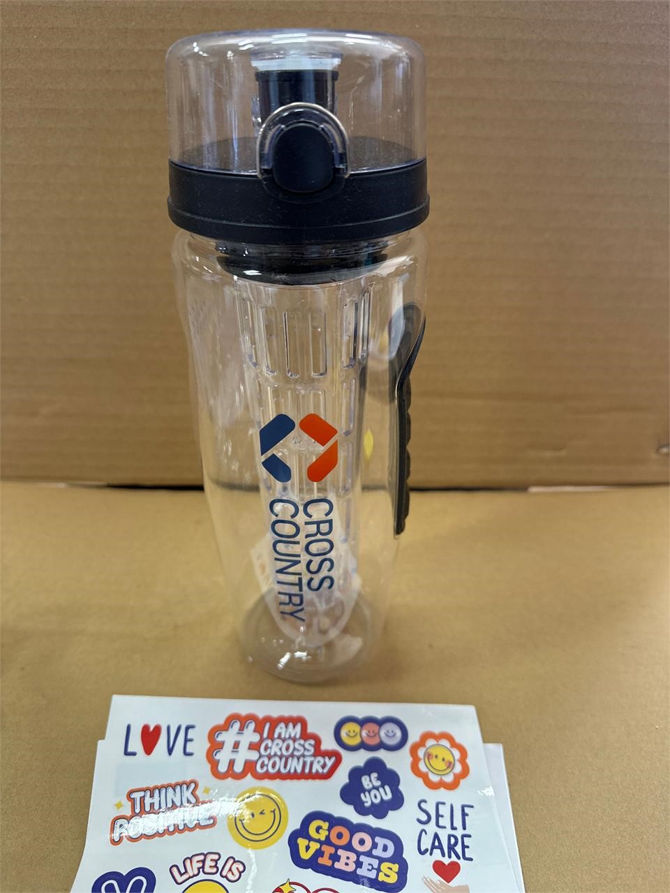 Cross Country Water Bottle & Stickers