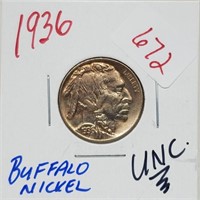 1936 UNC Buffalo Nickel 5 Cents