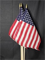 American Flags on wooden rod. Bid is for 5x the