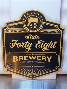STATE FORTY EIGHT TIN SIGN