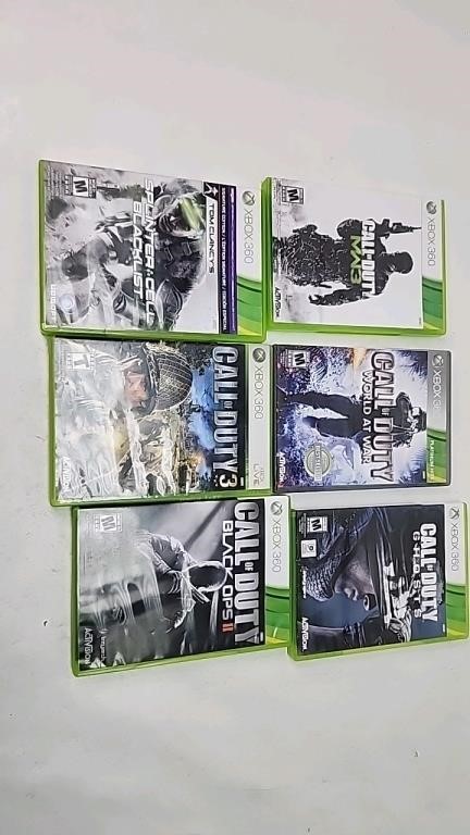 Xbox 360 game lot call of duty