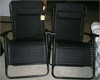 2 Folding Lawn Chairs, Large Heavy Duty, Like New
