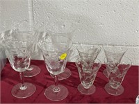 SET OF 8 CORN FLOWER GLASSES