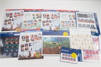 US Postage Stamp Sheets on Card