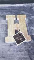 Letter "H" Wood Monogram