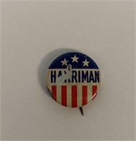 Harriman vintage campaign pin