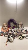 Group of decorative masks