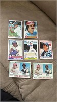 Vintage Baseball Card Lot with 1976 topps Hank aar
