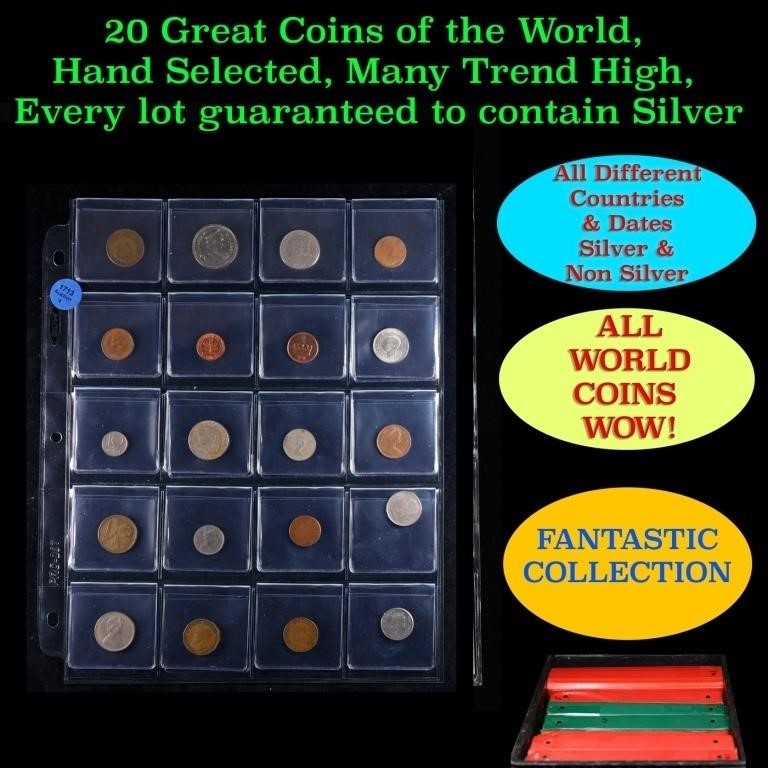 20 Great Coins of the World, hand selected, many t