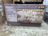 AS IS 55'" SAMSUNG CURVED TV, FOR PARTS