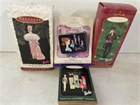 Barbie Hallmark Ornaments Lot of 4