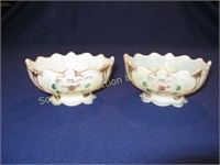 TWO SAUCE BOWLS, EVERGLADES PATTERN