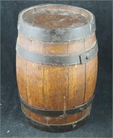 Antique 10" Oak Wood Keg Barrel One Gallon
