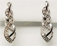 Sterling Silver Diamond (0.1ct) Earrings