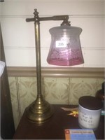 VICTORIAN BRASS BEDSIDE LAMP