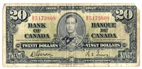 1937 Canada $20 Bank Note