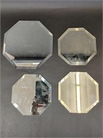Four Hexagon Mirror Trays