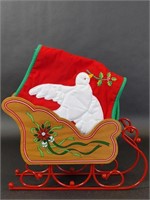 Decorative Sled , Two Stockings