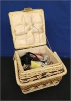 Basket with Sewing Notions