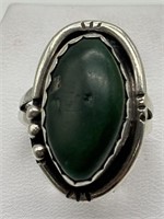Rare Betty Bennett Sterling Green Turquoise Ring
