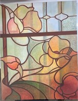 Kunie Stained Glass Flower Oil Painting on Canvas
