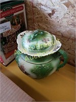Antique Haynes porcelain two handed pot