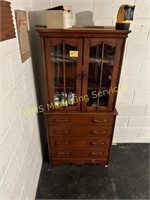 Wooden Cabinet & Contents - IN BASEMENT
