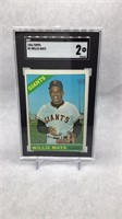 1966 Topps #1 Willie Mays SGC 2 baseball card