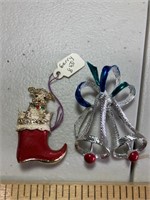 2 Gerrys Christmas brooches