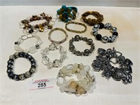 Lot of Costume Jewelry Bracelets (some vintage)