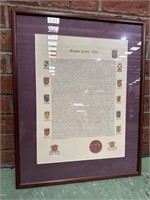 Magna Carta 1215 Framed Print - 690 x 550