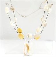 Mother of Pearl Necklace  16"'