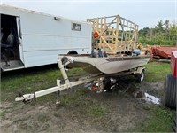 Lakeland 13' boat w/9.9 Johnson motor - ROUGH